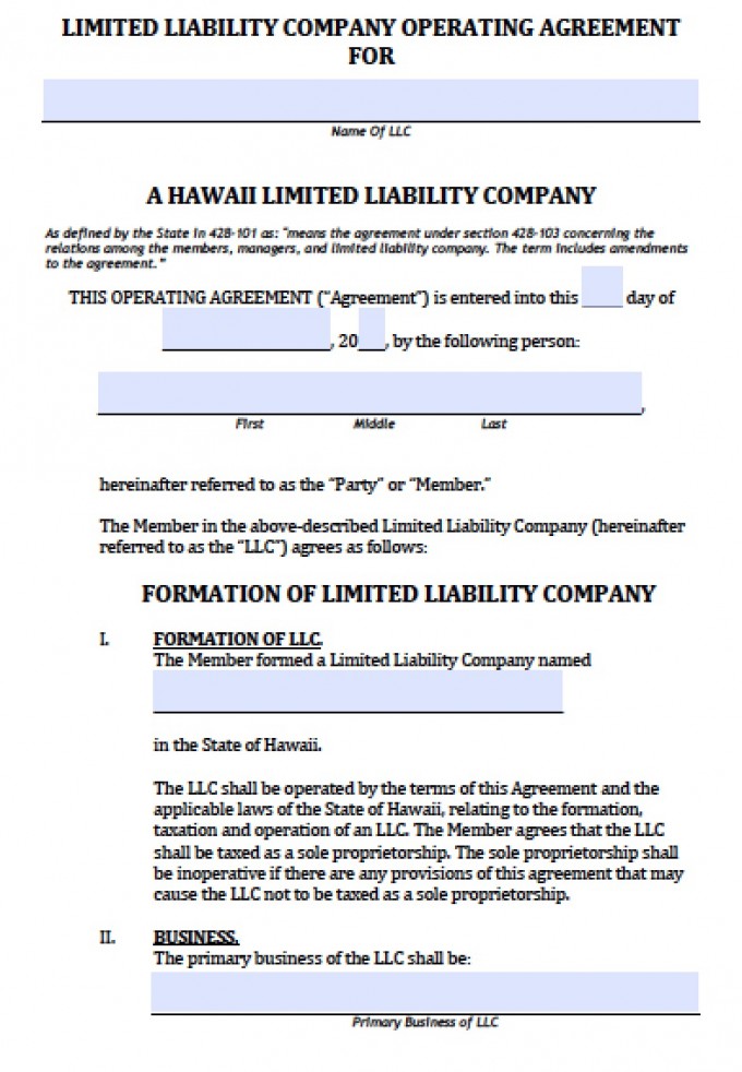 How to File a Hawaii LLC Amendment